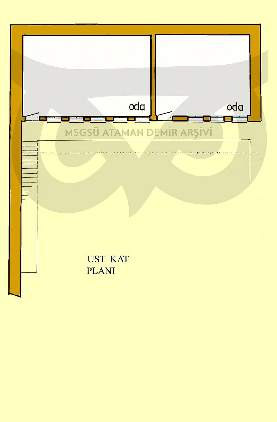 Üst kat planı (renkli)